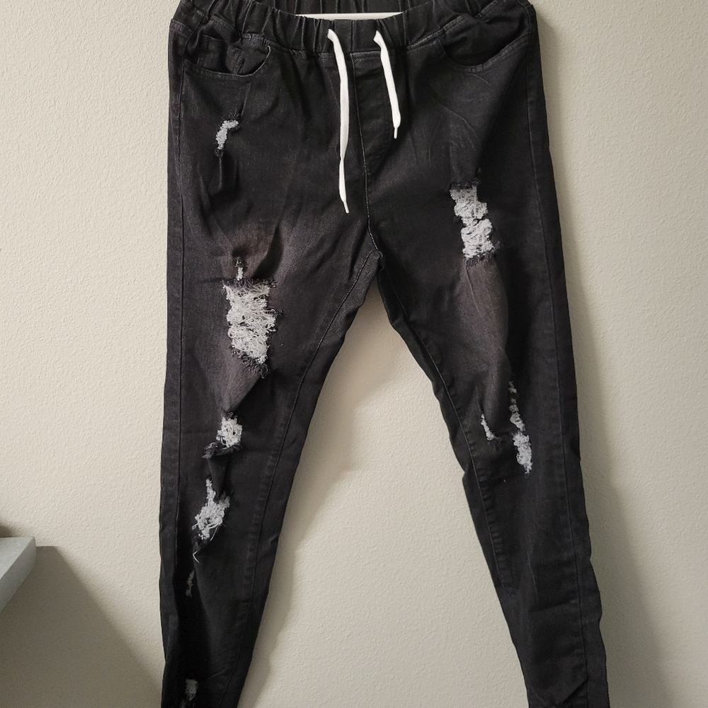 Women's comfy draw string jeans